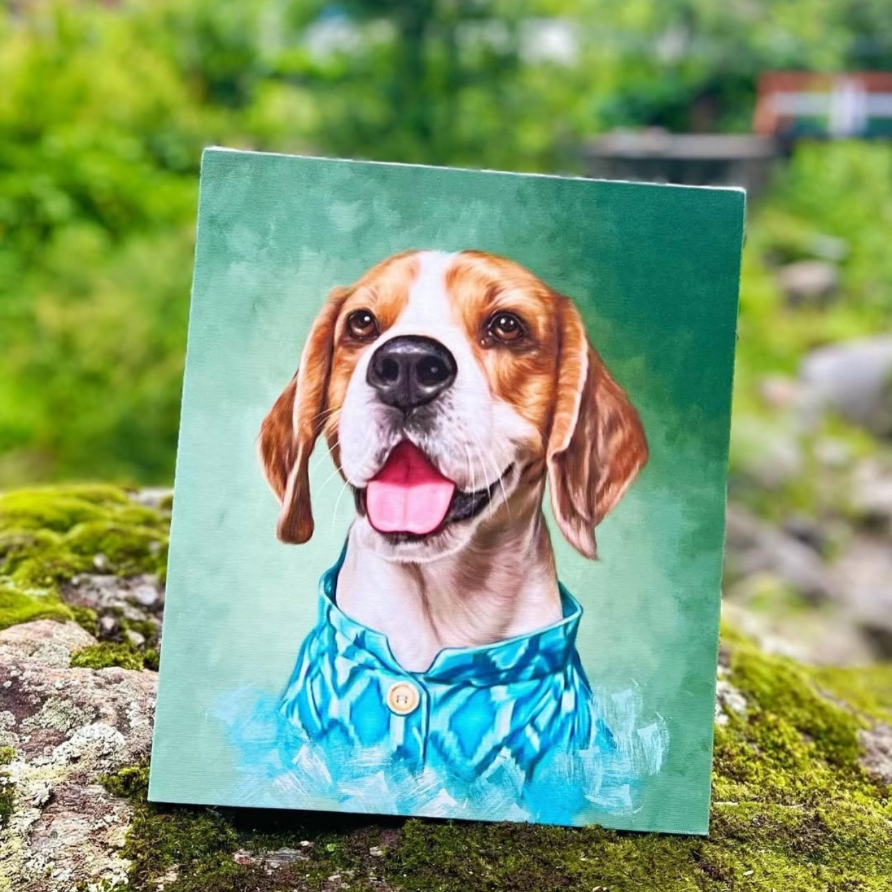 Custom Hand-Painted Pet Oil Portrait