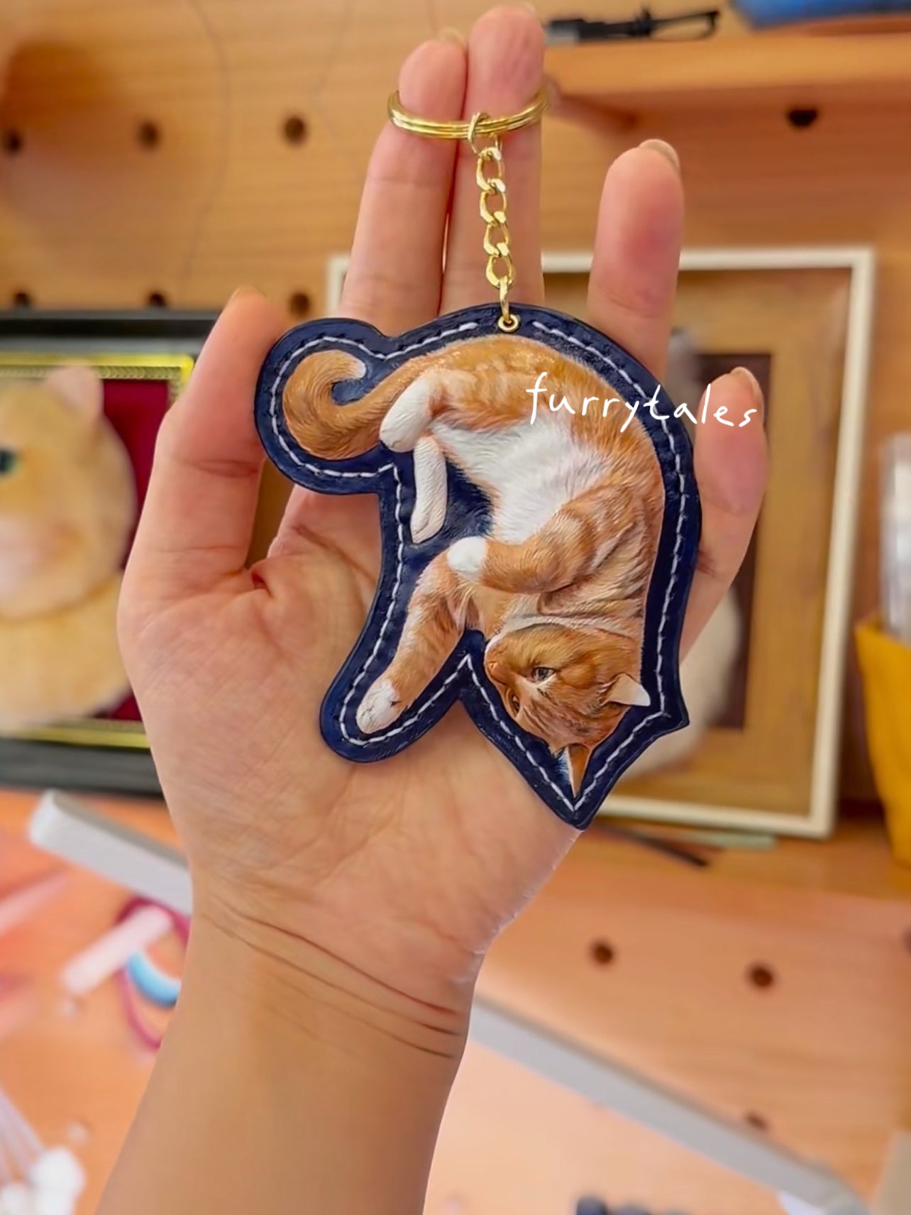 Custom Leather Carved Pet Portrait Charm